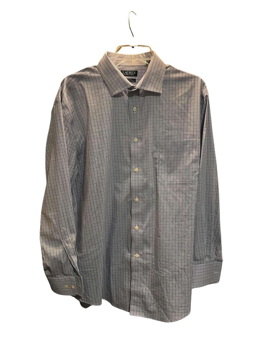 Lauren Ralph Lauren Black and White Micro Check Dress Shirt